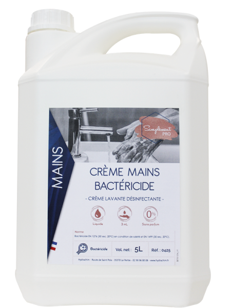 Crème mains bactéricide 5L