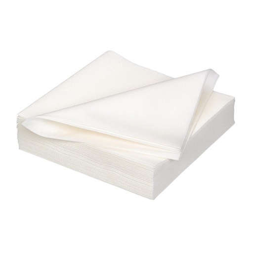 Serviettes non tissée Airlaid blanche 40x40 les 50