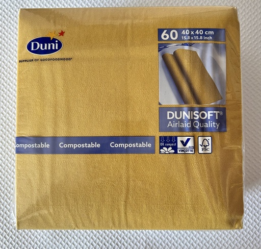 Serviettes DUNI soft non tissées Honey 40x40 les 60